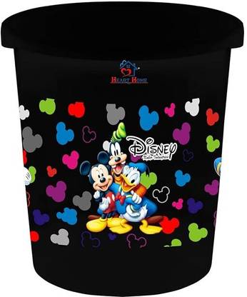 Heart Home Disney Team Mickey Print Plastic Dustbin/Garbage Bin/Waste Bin 5 L Plastic Bucket