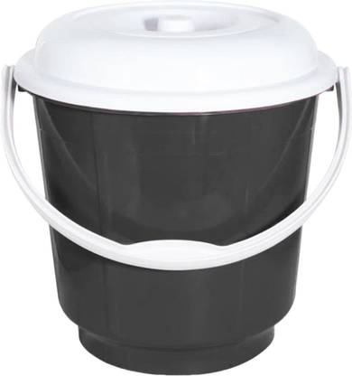 KUBER INDUSTRIES Plastic Bucket For Bathing Home Cleaning & Storage Purpose With Lid 18 L Plastic Bucket