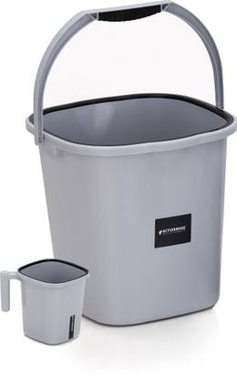 ACTIONWARE Plastic Bathroom Set ,Mug,Bucket,2 Piece Combo 18 L Plastic Bucket