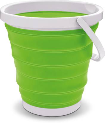 MILTON Collapsible 18 Plastic Foldable Bucket, 17 Litres, Green 17 L Plastic Bucket