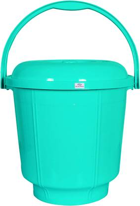 Heart Home Unbreakable Plastic Durable Strong Bathroom Bucket With Lid And Handle 13 L Plastic Bucket