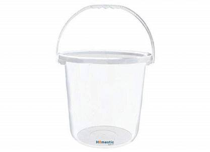 HOMESTIC Strong |Size 30 x 30 x 28 CM|Capicity (Transparent) 16 L Plastic Bucket