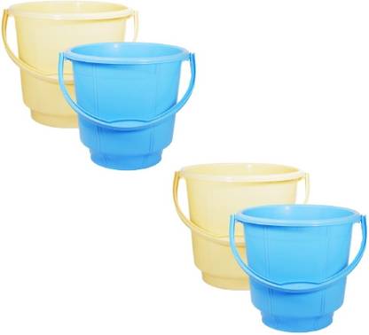 DR MARWIN Plastic Bucket for Mopping Storage Container Water Plain Bucket Pack of 4 10 L Plastic Bucket