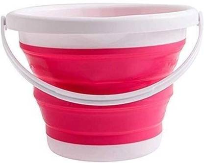 KARIHA Space-Saving Portable Bucket with Handle, 10L Capacity, Lightweight and Durable 10 L Silicone Bucket