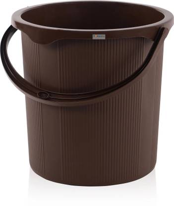 HOMESTIC 25 Ltr Plastic Bucket for Bathroom | Magnite 25 | Brown 25 L Plastic Bucket