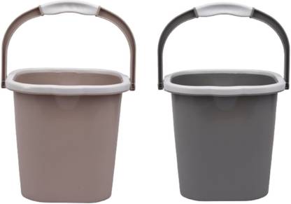 Regalo Premium quality square bucket pack of 2(Small) 5ltr 25 L Plastic Bucket