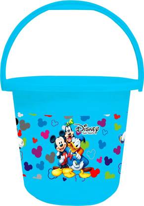 KUBER INDUSTRIES Disney Team Mickey Print Unbreakable Virgin Plastic Strong Bathroom Bucket ,16 LTR (Blue) -HS_35_KUBMART17389 16 L Plastic Bucket