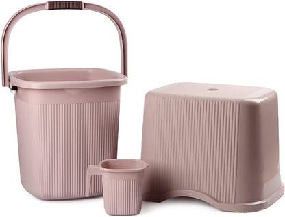 NAYASA + Mug + Stool Set 25 L Plastic Bucket