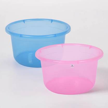 Heart Home Durable Deep Bath Tub|Unbreakable Plastic Utility Gaint Basin for Baby Bathing 26 L Plastic Bucket