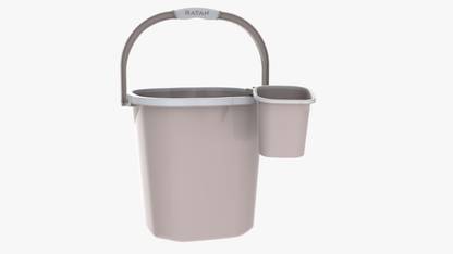 PRAGATI SALES New Standard Plastic Plain Design Square Bucket (18 L) & Mug (1.5 L) ( Rose ) 18 L Plastic Bucket