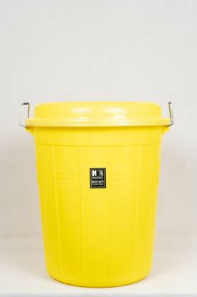 KKR INDUSTRIES Heavy Duty Plastic Storage Drum With Cap 30 Litre (Yellow ) 30 L Plastic Bucket