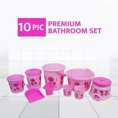 himalay thermoplast 10PC Set Pink 25 L Plastic Bucket