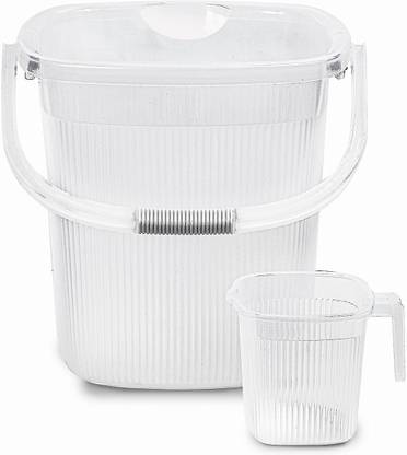 NAYASA Rimmy Transparent bucket With Matching mug 25 L Plastic Bucket
