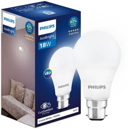 PHILIPS 18 W Basic Round B22 LED Bulb
