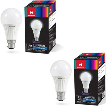HAVELLS 9 W Motion Sensor Round B22 LED Bulb