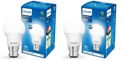PHILIPS 5 W Basic Round B22 LED Bulb