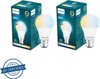 PHILIPS 10 W Multi Watt Round B22 D LED Bulb