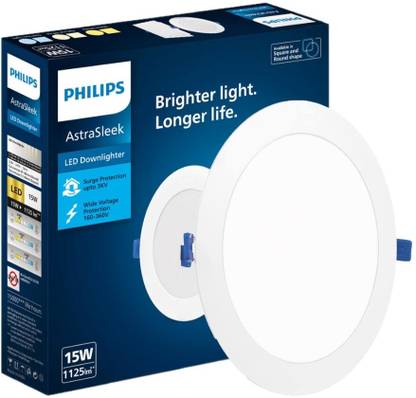 PHILIPS Astra Sleek 15-watt Round Recessed LED Downlighter Ceiling Light Ceiling Lamp
