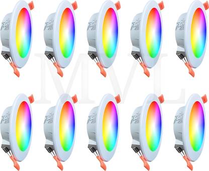 M.V.L 9 W Color Changing Round Plug & Play LED Bulb