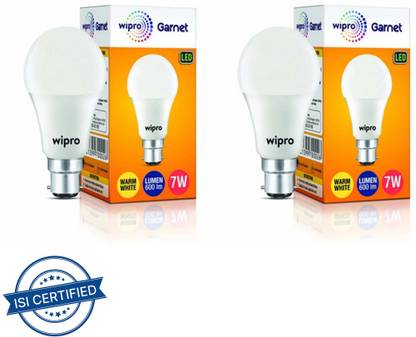 Wipro 7 W Basic Standard B22 LED Bulb