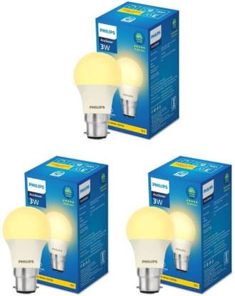 PHILIPS 3 W Basic Round B22 LED Bulb