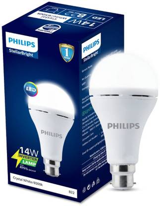 PHILIPS 14 W Inverter Round B22 Inverter Bulb