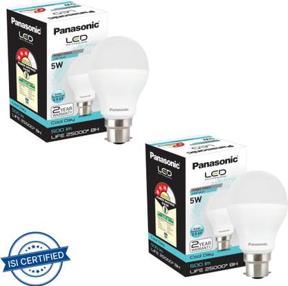 Panasonic 5 W Basic Round B22 LED Bulb