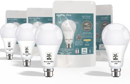 auto-on 20 W Motion Sensor Round B22 LED Bulb