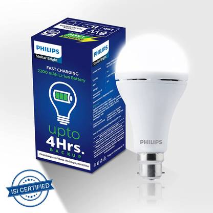 PHILIPS 8 W Inverter Standard B22 Inverter Bulb