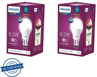 PHILIPS 8.5 W Basic Round B22 LED Bulb