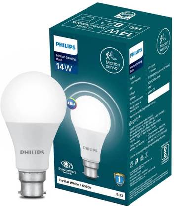 PHILIPS 14 W Motion Sensor Round B22 LED Bulb