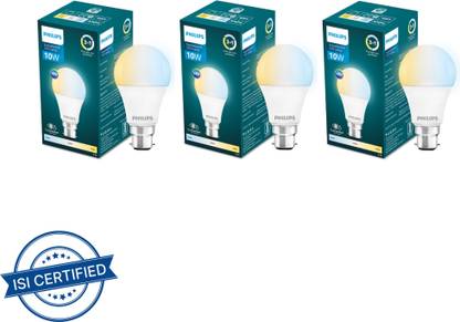 PHILIPS 10 W Multi Watt Round B22 D LED Bulb