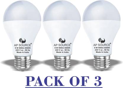 AP Source 9 W Basic Round E27 LED Bulb