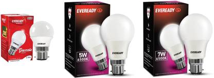 EVEREADY 5 W, 7 W, 2.5 W Basic Standard B22 D LED Bulb