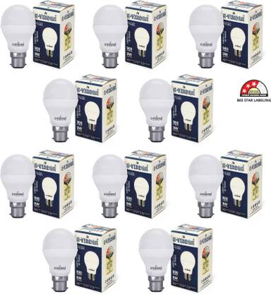 AVINDRA 9 W Basic Round B22 LED Bulb