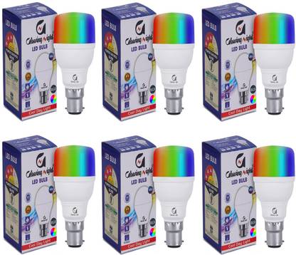 Glowing Night 9 W Basic Round B22 LED Bulb