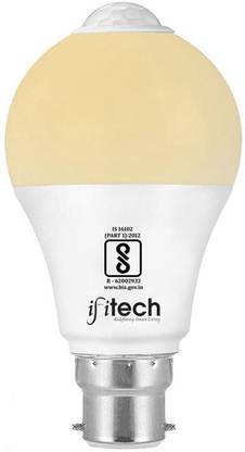 IFITech 7 W Motion Sensor Round B22 LED Bulb
