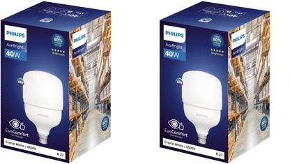 PHILIPS 40 W Basic Round B22 LED Bulb