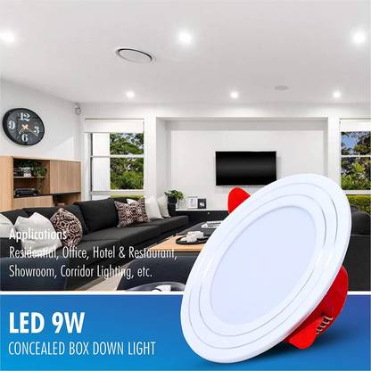 UBX LED 6W VIVO Concealed box down ligh 0 hrs Bulb Emergency Light