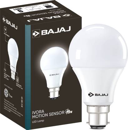BAJAJ 9 W Motion Sensor Round B22 D LED Bulb
