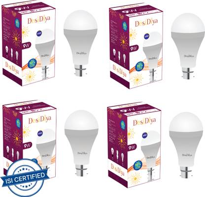 Desidiya 9 W Basic Round B22 LED Bulb