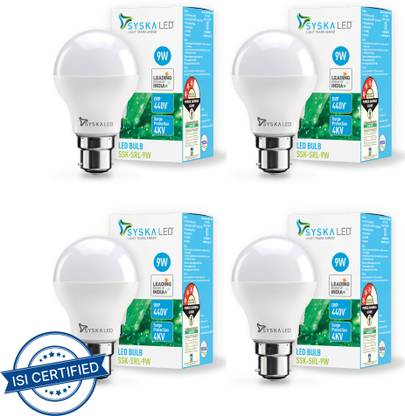 Syska 9 W Basic Standard B22 LED Bulb