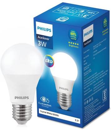 PHILIPS 3 W Basic Round E27 LED Bulb
