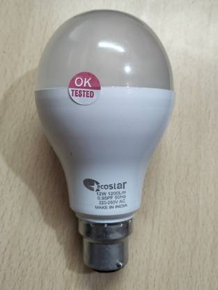 ecostar 12 W Basic Round B22 LED Bulb