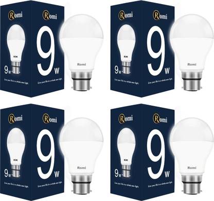 ROMI 9 W Basic Round B22 LED Bulb