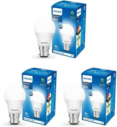 PHILIPS 5 W Basic Round B22 LED Bulb