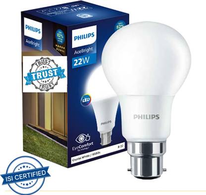 PHILIPS 22 W Basic Round B22 LED Bulb