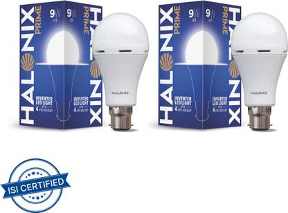 HALONIX 9 W Inverter Round B22 Inverter Bulb