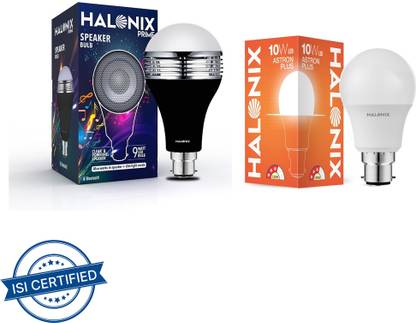HALONIX 9 W Bluetooth Round B22 LED Bulb