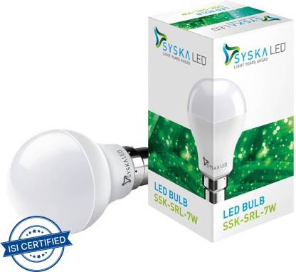 Syska 7 W Standard B22 LED Bulb